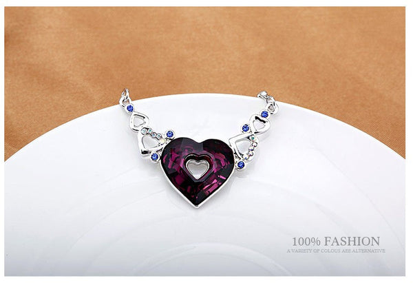 NLFA311 Trendy Angel's Heart Pendant Necklace