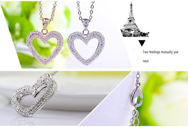 NLFA143 Vintage Big Heart Pendant Necklace