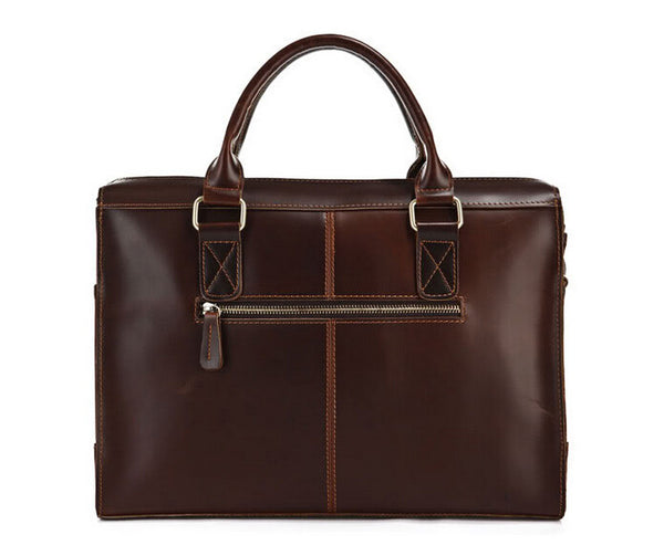 Classic Boss Solid Brown Briefcase Messenger