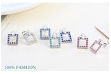 ERFA190 Fashion Charm Small Rectangle Stud Earrings