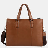 Vintage Solid Office Must-have Brown Briefcase Messenger