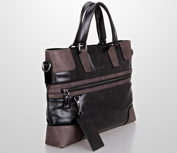 Fashion Coffee Edges Black Briefcase