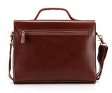 Fashion Office Boy Solid Brown Briefcase Messenger