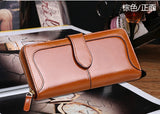 Fashion Solid Long Size Brown Wallet