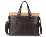 Fashion Beige Top Brown Crossbody Briefcase