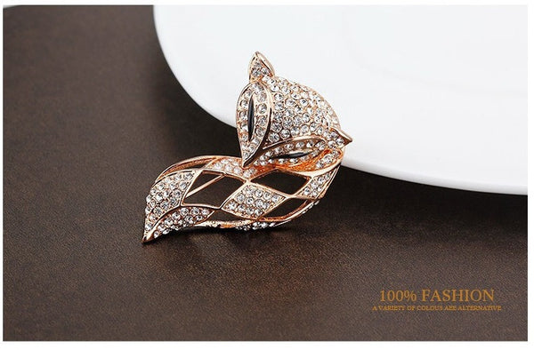 JRFBC015 Fashion Charm Miss Fox Brooch