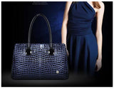 Quintessential Crocodile grain Mesh Tote Bag