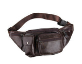 Classic Roomy Solid Coffee Waist Bag