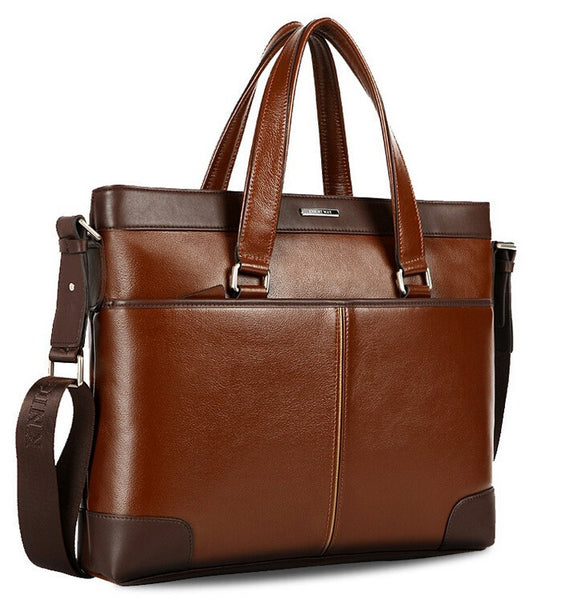 Fashion Dark Edges Brown Briefcase Messenger