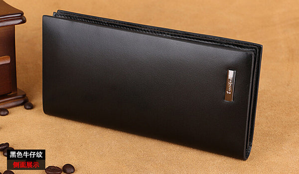 Charm Solid Black Long Size Wallet