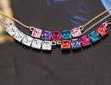 NLFA008 Charm Rectangles Chain Pendant Necklace