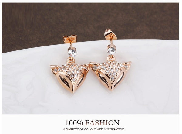 ERFA217 Fashion Charm Beauty Fox Stud Earrings
