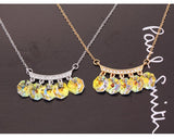 NLFA038 Charm Five-Circle-Link Pendant Necklace