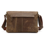 Classic Durable Solid Brown Messenger Briefcase