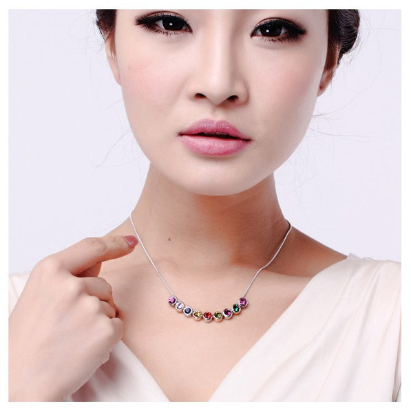 NLFA050 Fashion Beaded Link Pendant Necklace