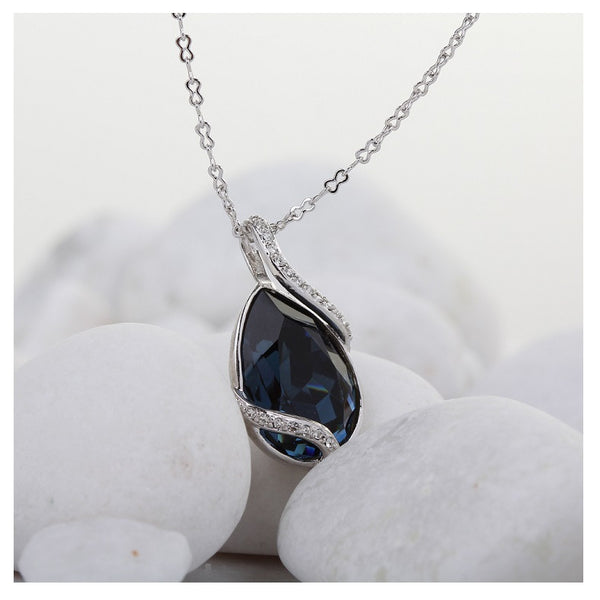 NLFA064 Charm Ocean Heart Pendant Necklace