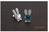 ERFA220 Fashion Charm Rabbit with Long Ears Stud Earrings