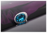 RiFA004 Classical Charm Fancy Blue Ocean Ring