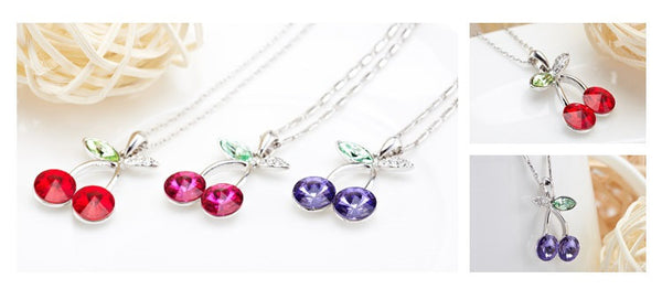 NLFA037 Charm Cherry Pendant Necklace