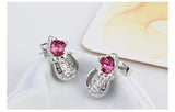 ERFA123 Fashion Charm Kitty Stud Earrings