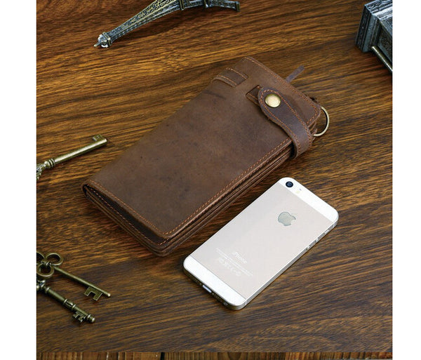 Charm Solid Brown Long Size Wallet