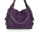 Fashion Charm Classic Solid Purple Tote Bag