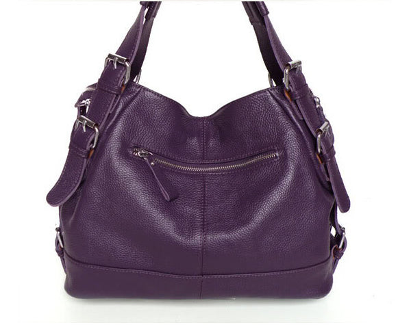 Fashion Charm Classic Solid Purple Tote Bag