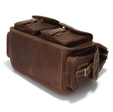 Vintage Roomy Cowboy Solid Brown Briefcase Messenger