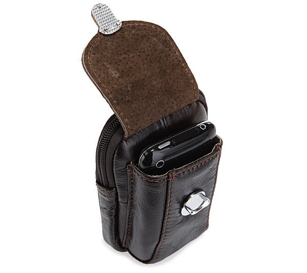 Classic Solid Coffee Waist Bag