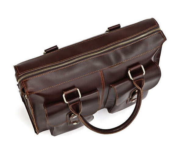 Classic Boss Solid Brown Briefcase Messenger