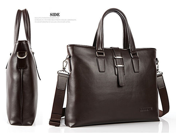 Fashion Solid Roomy Black Briefcase
