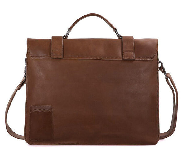 Vintage Our old times Solid Brown Messenger Briefcase