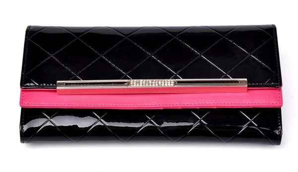 Metallic Colorblock  Mesh Women Wallet