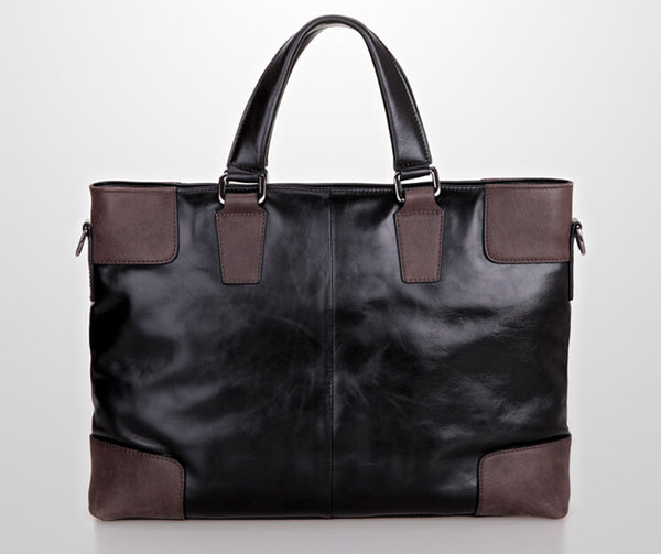 Fashion Coffee Edges Black Briefcase