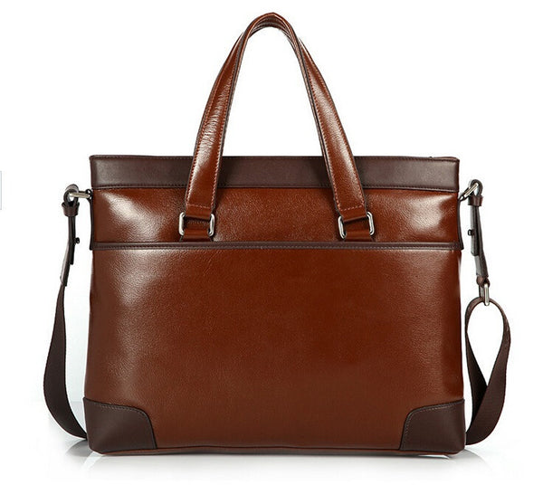 Fashion Dark Edges Brown Briefcase Messenger