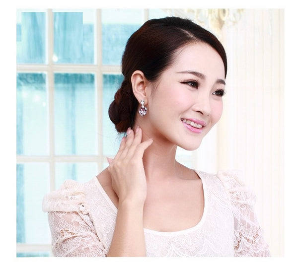 ERFA165 Fashion Charm Classical Big Heart Stud Earrings