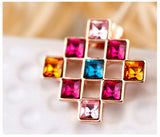 ERFA012 Trendy Charm Crosse Stud Earrings