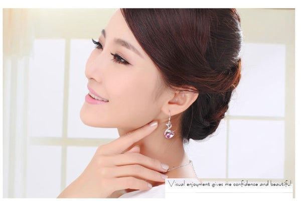 ERFA235 Fashion Charm Comic Swan Dangle Earrings