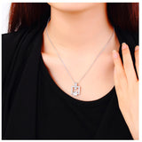 NLFA070 Fancy Retangles Pendant Necklace