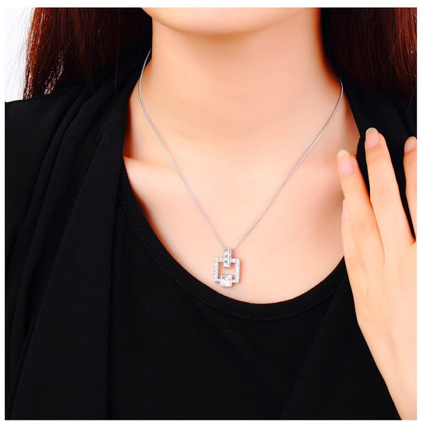 NLFA070 Fancy Retangles Pendant Necklace