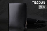 Charm Two Sizes Solid Black Men Wallet