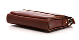 Fashion Office Boy Solid Brown Briefcase Messenger