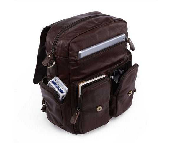 Charm Solid Coffee Color Backpack