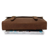 Classic Solid Brown Briefcase Messenger