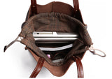 Daily Adventure Durable Solid Brown Tote Handbag