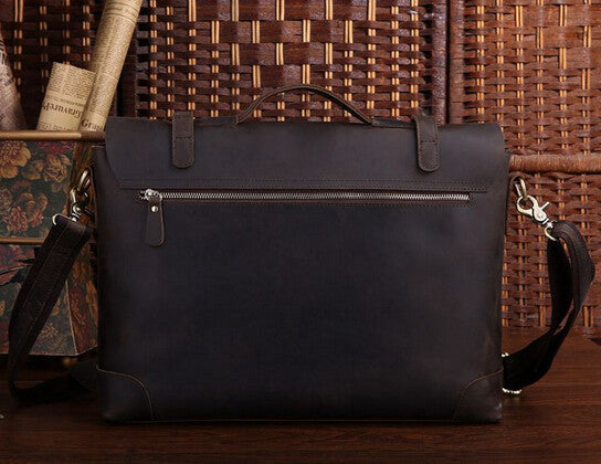 Fashionable Quintessential Solid Brown Briefcase Messenger
