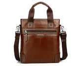 Charm Durable Solid Brown Briefcase Messenger