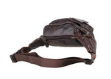 Classic Roomy Solid Coffee Waist Bag