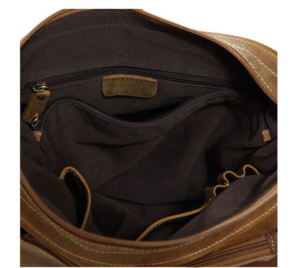 Classic Manhood Solid Brown Crossbody Messenger