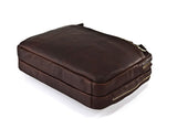 Classic Lawyer Favorite Solid Brown Briefcase Messenger